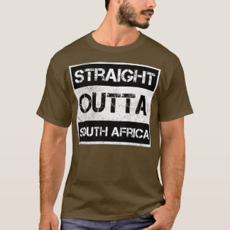 ストレートアウトタ南アフリカ旅行者ギフトカントリー Tシャツ