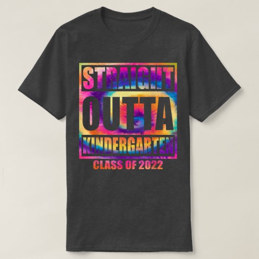 ストレートアウトタ幼稚園クラス2022絞り染め Tシャツ (デザイン正面)