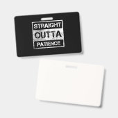 ストレートアウトタ忍耐ペしゃれているンズグルースティックおもしろい バッジ (表裏)