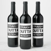 ストレートアウトタ忍耐ペしゃれているンズグルースティックおもしろい ワインラベル (ボトル)