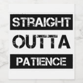 ストレートアウトタ忍耐ペしゃれているンズグルースティックおもしろい ワインラベル (シングルラベル)