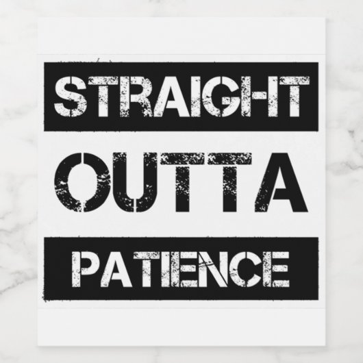 ストレートアウトタ忍耐ペしゃれているンズグルースティックおもしろい ワインラベル (シングルラベル)