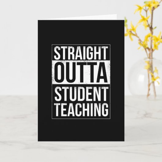 ストレートアウトタ教え学生 カード (黄色い花)