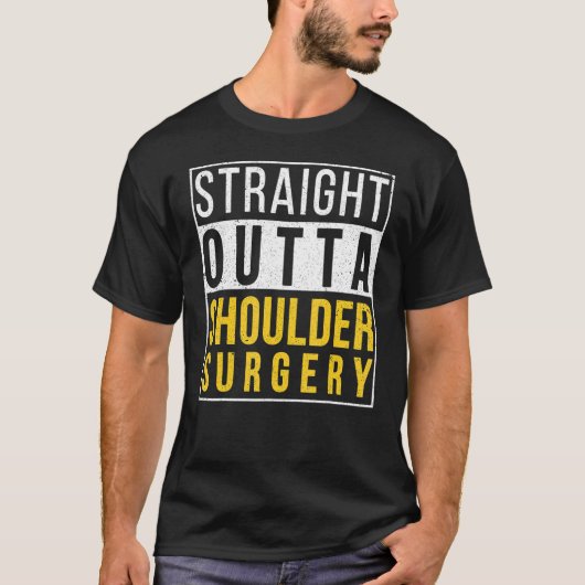 ストレートアウトタ肩の手術の回復が良くなる Tシャツ (正面)