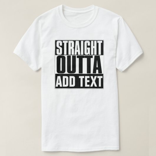 ストレートアウトタ追加文字Tシャツ Tシャツ (デザイン正面)