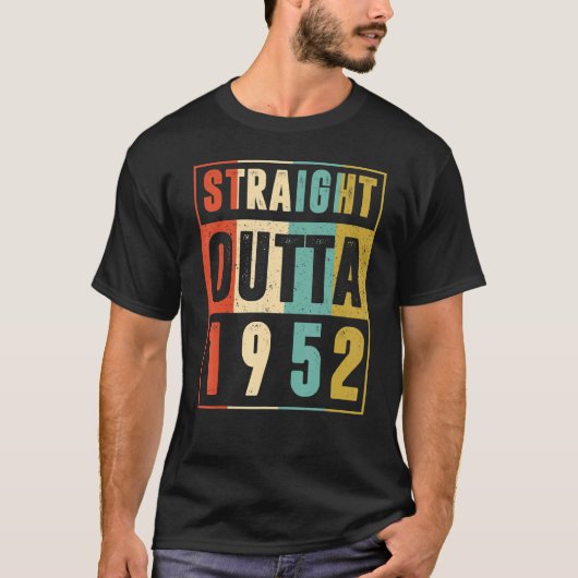ストレートアウトタ1952ヴィンテージグラフィック70 Yrs旧70t Tシャツ (正面)