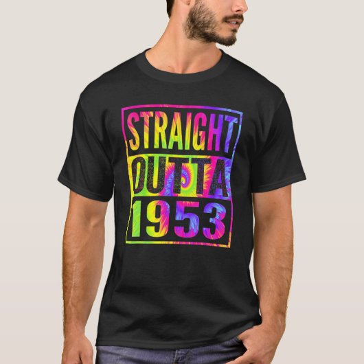 ストレートアウトタ1953 69誕生日彼のために Tシャツ (正面)