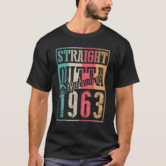 ストレートアウトタ1963年9月ハッピー私の誕生日59 Tシャツ (正面)