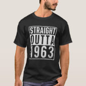 ストレートアウトタ1963 60歳ヴィンテージ誕生日 Tシャツ (正面)