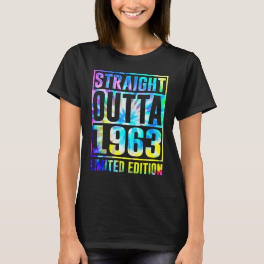 ストレートアウトタ1963 60誕生日 Tシャツ (正面)