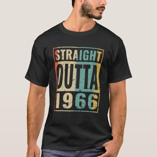 ストレートアウトタ1966おもしろい誕生日ギフトモミ Tシャツ (正面)