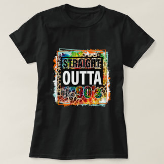 ストレートアウトタ1990年代90年代タイ染料ヒョウ Tシャツ