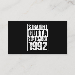 ストレートアウトタ1992 29誕生日 名刺
