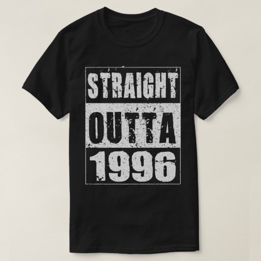 ストレートアウトタ1996おもしろい誕生日ギフト25アイ Tシャツ (デザイン正面)
