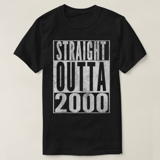 ストレートアウトタ2000 22誕生日ギフト22年 Tシャツ (デザイン正面)