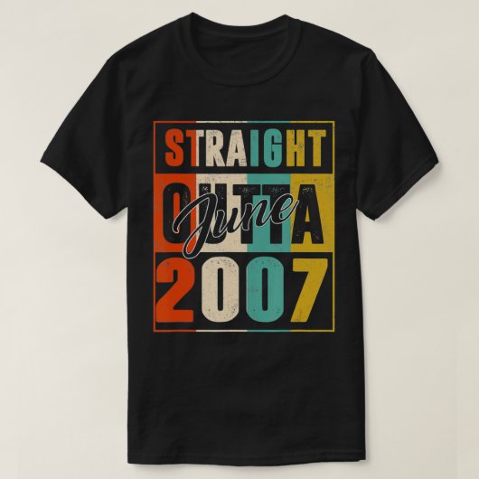 ストレートアウトタ2007年6月ヴィンテージメンズウィメンズ{b]th B Tシャツ (デザイン正面)