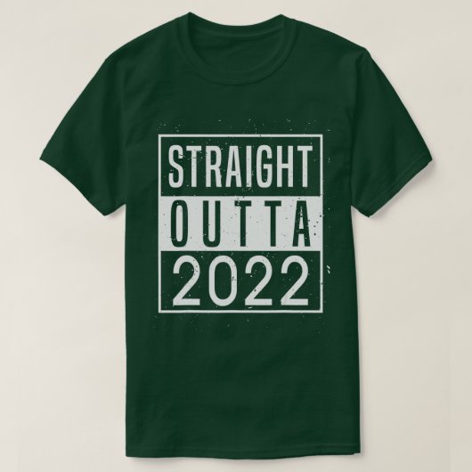 ストレートアウトタ2022さようなら2022こんにちは2023幸せ Tシャツ (デザイン正面)