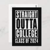 ストレートアウトタ2024年クラス動揺して(Straight Outta College of 20 ポストカード (正面/裏面)