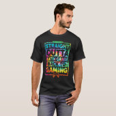 ストレートアウトタ6年生ゲーム6年生ゲーマー Tシャツ (正面フル)