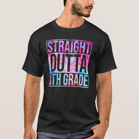 ストレートアウトタ8年生8年生バックScho Tシャツ (正面)