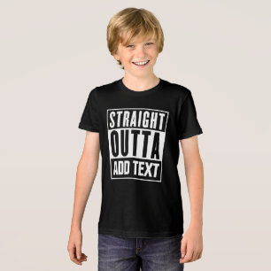 ストレートアウトタ – ここに独自の文字を追加 トライブレンドTシャツ