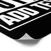 ストレートアウトタ – ここに独自の文字を追加 ポスター (角)