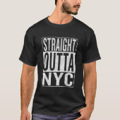 ストレートアウトタNYCニューヨークシティトラベルギフトアイディア Tシャツ (正面)
