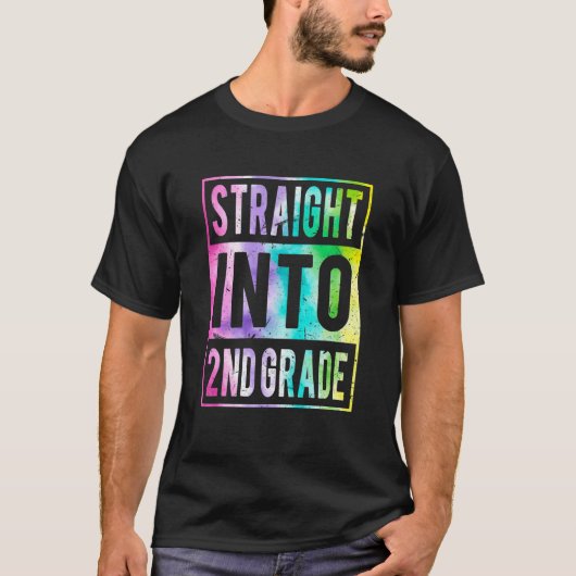ストレートインセカンドグレード絞り染め新学期秒 Tシャツ (正面)