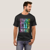 ストレートインセカンドグレード絞り染め新学期秒 Tシャツ (正面フル)