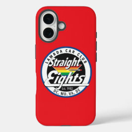 ストレートエイトフォンケース（赤） iPhone 16ケース
