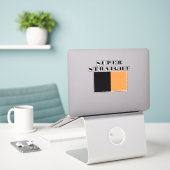 ストレートシすごいステッカー シール (デスク上のノートパソコン)