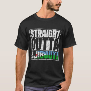 ストレートジブチ国旗 Tシャツ