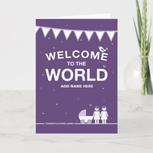 ストレートデザイン'新生児'カードではありません カード (正面)