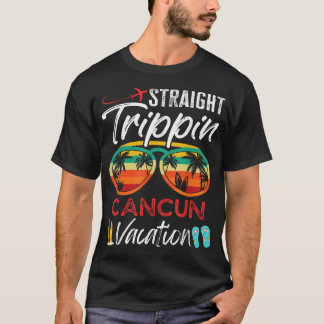 ストレートトリピンカンクンメキシコカップルファミリー Tシャツ