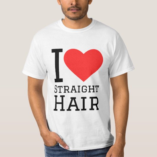 ストレートヘアが好き Tシャツ (正面)