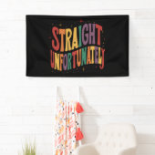 ストレート残念グルービーLGBTQプライドゲイ 横断幕 (インサイチュ)
