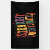 ストレート残念グルービーLGBTQプライドゲイ 横断幕 (縦)