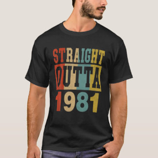 ストレート1981年40歳の誕生日40歳の男の子 Tシャツ
