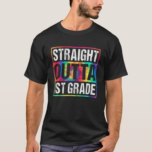 ストレート・アウタ1級卒業絞り染め級 Tシャツ (正面)