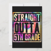 ストレート・アウタ・フィフス・グレード・スクール・タイダイ 招待状 (正面)