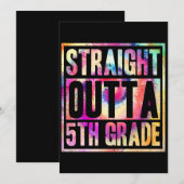 ストレート・アウト・オブ・フィフスグレード スクール タイダイ 招待状 (正面/裏面)