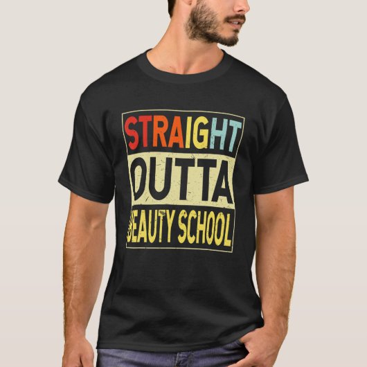 ストレート・美しい学おもしろい院卒業 Tシャツ (正面)