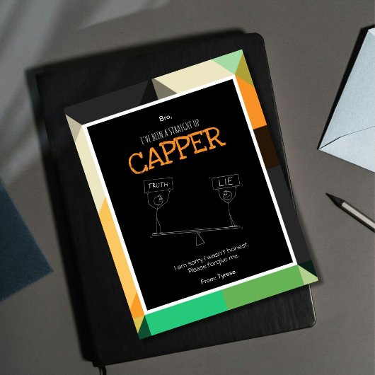 ストレートCapper謝罪カード 案内状