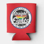 ストレートEights/LCCIクーラーボックス（赤） 缶クーラー (正面)