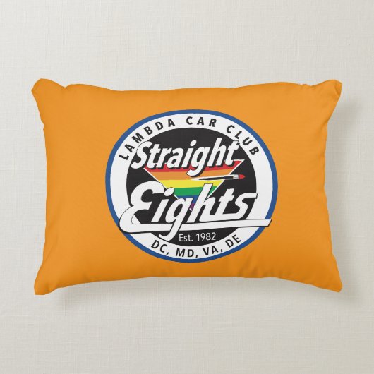ストレートEights/LCCI装飾用クッション（オレンジ） アクセントクッション (正面)