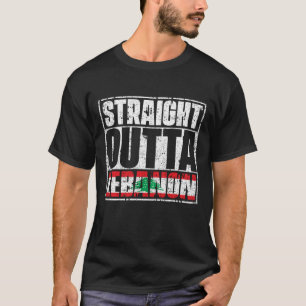 ストレートouttaレバノン国旗 tシャツ