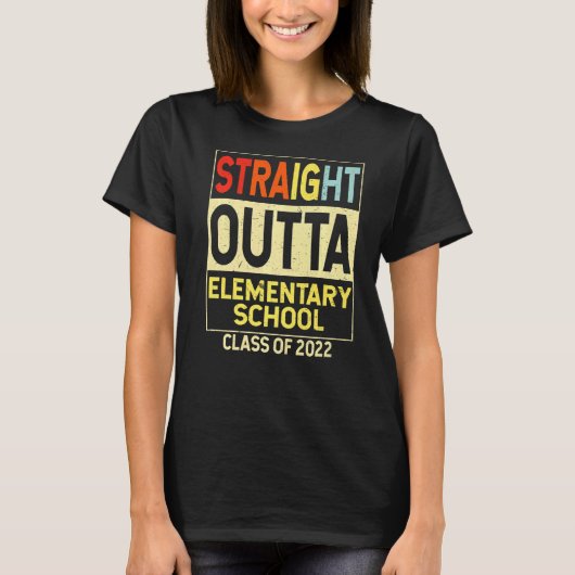 ストレートoutta小学校の卒業クラス tシャツ (正面)