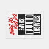 ストレートoutta形が私の女のおもしろい人のWor フリースブランケット (正面(横))