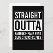 ストレートoutta忍耐レオパードママ母ライフファンン 招待状 (正面/裏面)