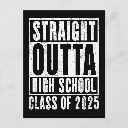 ストレートoutta高校2025 (動揺して) ポストカード (正面)